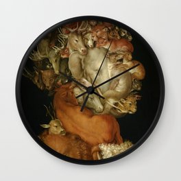 Earth, Terra, 1570 by Giuseppe Arcimboldo Wall Clock