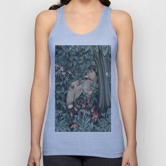 William Morris Forest Fox Greenery Tapestry Tank Top