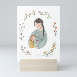 Mother and daughter Mini Art Print