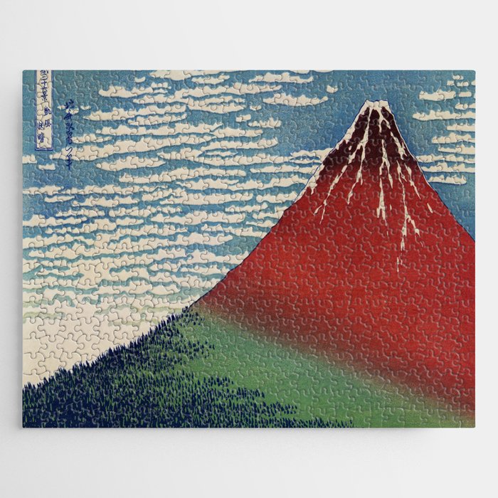 Fine Wind, Clear Morning by Katsushika Hokusa Jigsaw Puzzle