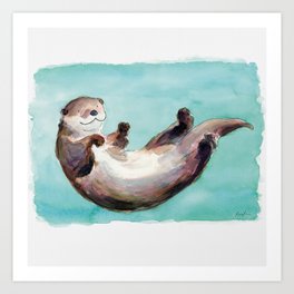 River Otter Art Prints For Any Decor Style Society6