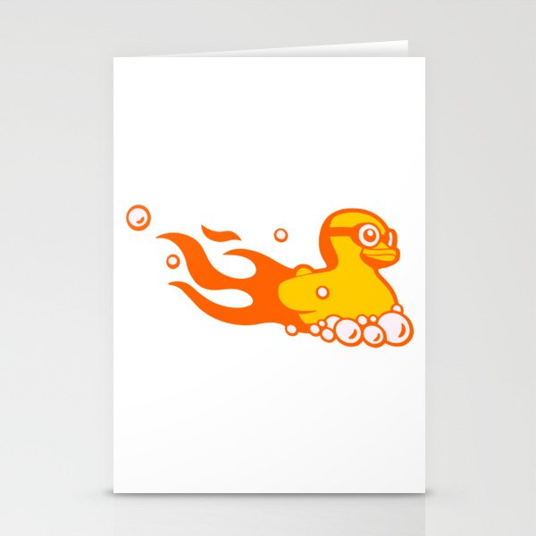 Rubber Ducky Bathtub Stuntz Racer Stationery Cards