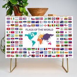 Flags of the World  Credenza