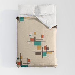 Mid Century Modern Geometric Colorful Comforter