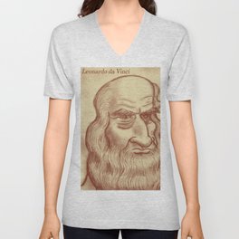 Leonardo da Vinci V Neck T Shirt