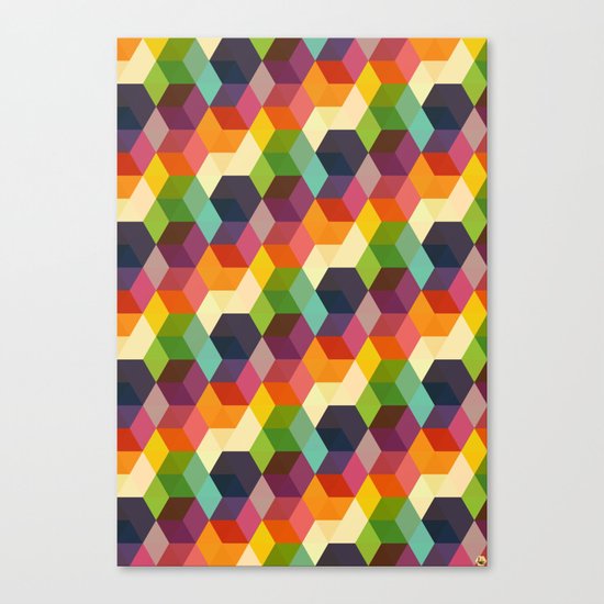 Retro Hexagonzo Canvas Print