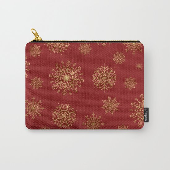 Assorted Golden Snowflakes Carry-All Pouch