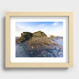 Colorful Ireland Cliff Rocks Recessed Framed Print
