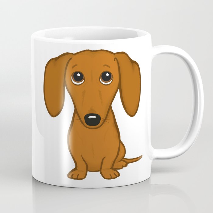 Cute Dachshund Cartoon Wiener Dog Coffee Mug by Jenn Kay Society6