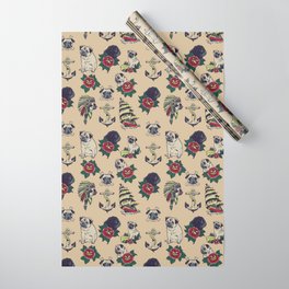 Pugs and the sea Wrapping Paper
