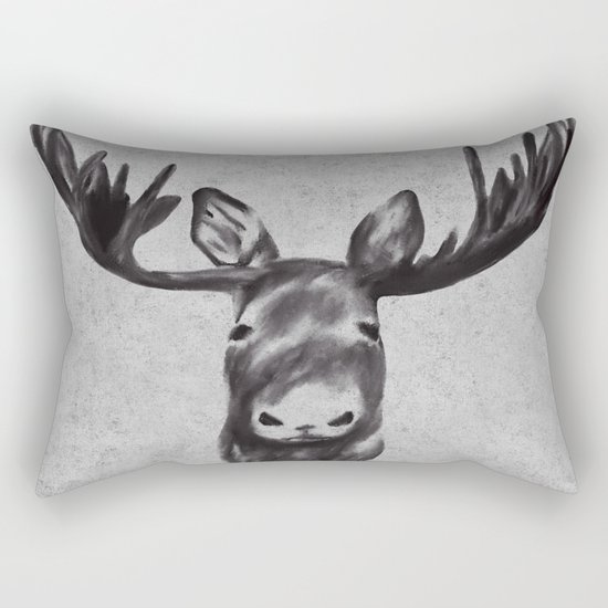 Beautiful Moose Head Design Rectangular Pillow