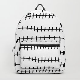 Lanes Backpack | Pattern, Wavy, Vintage, Ornament, Parallel, Amplitude, Graphic, Line, Squiggle, Drawing 