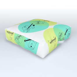 Keytar Platypus Venn Diagram Outdoor Floor Cushion | Guitar, Diagram, Science, Duck, Dork, Wonderlust, Venn, Funny, Nature, Cool 