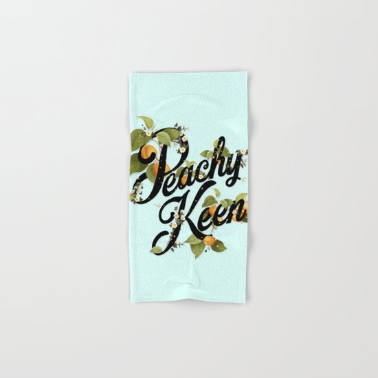 Peachy Keen : Mint Hand & Bath Towel