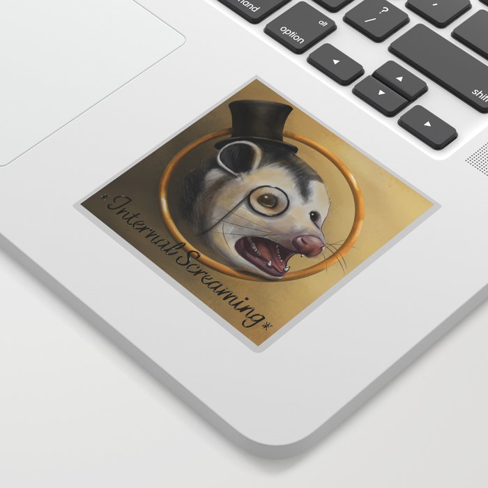 Awkward Opossum Sticker
