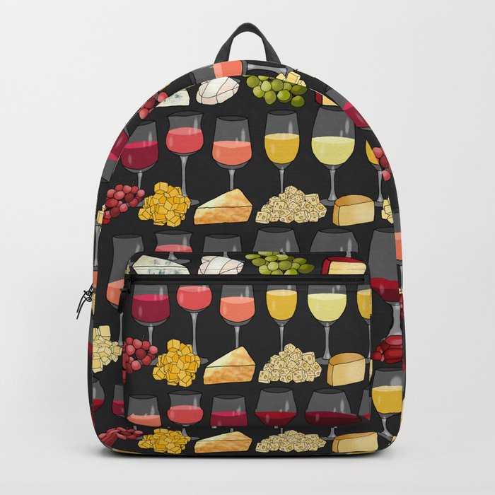 Wine and Cheese (dark grey) Backpack