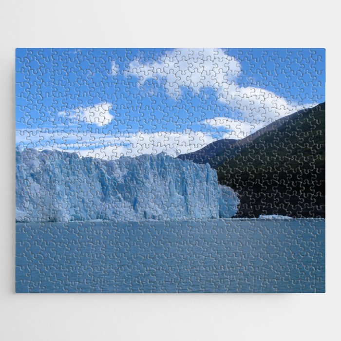 Argentina Photography - Perito Moreno Glacier By The Big Mountains Jigsaw Puzzle