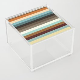 Retro Colored Stripes Acrylic Box