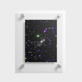Galaxies of the Universe indigo blue green Floating Acrylic Print