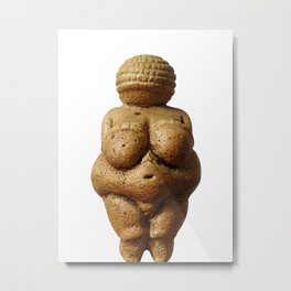 Venus of Willendorf Figurine - Prehistoric Mother Goddess - Wicca and Fertility Idol Metal Print | Bodypositive, Bodypositivity, Graphicdesign, Wiccan, Venusofwillendorf, Stoneage, Art, Prehistoric, Neolithic, Pagan 