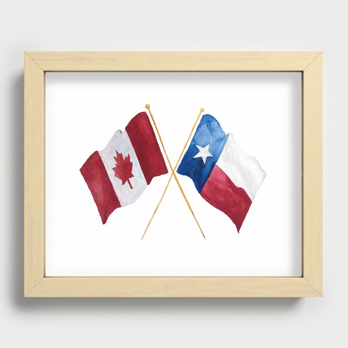Texan Canadian Love Recessed Framed Print