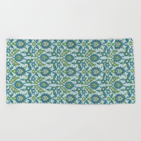 Floral ornament Beach Towel
