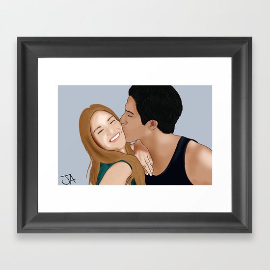 A Little Kiss Framed Art Print