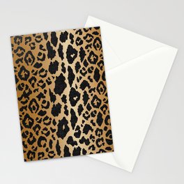 Leopard Print Linen Stationery Cards