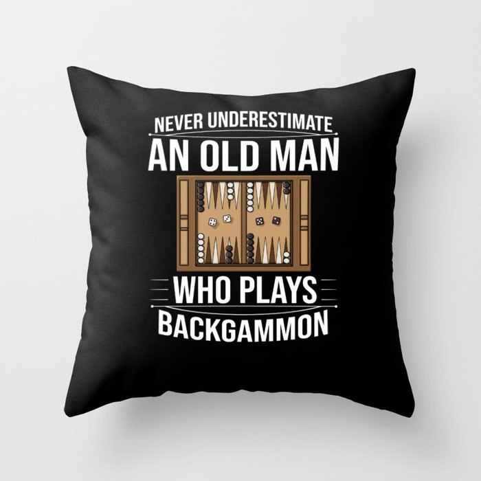 Backgammon Board Game Player Rules Throw Pillow