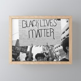 BLACK LIVES MATTER (10% Donation to ACLU) Framed Mini Art Print