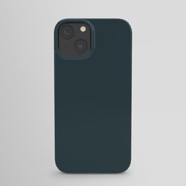 Sherwin Williams Trending Colors of 2019 Dark Night (Dark Aqua Blue) SW 6237 Solid Color iPhone Case