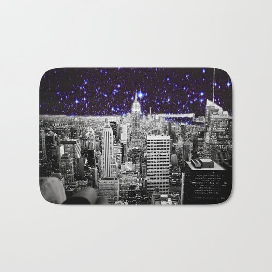 New York City Indigo Stars Bath Mat