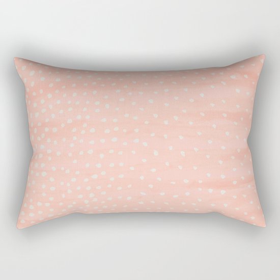 Beige Dots Rectangular Pillow