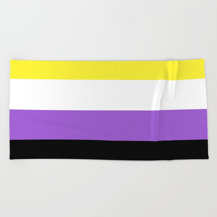 Nonbinary Pride Flag Beach Towel