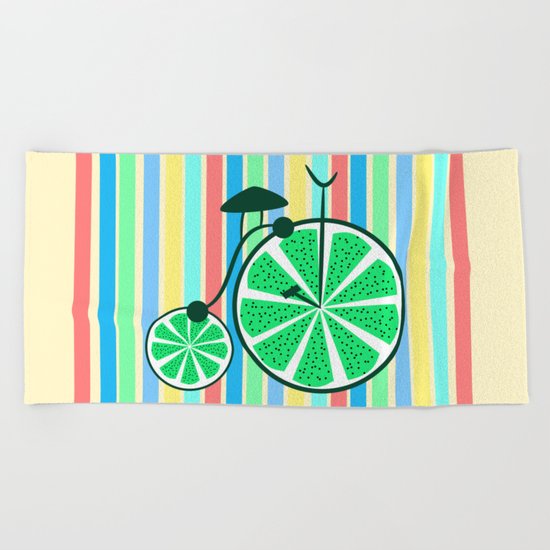 Kiwi ride Beach Towel