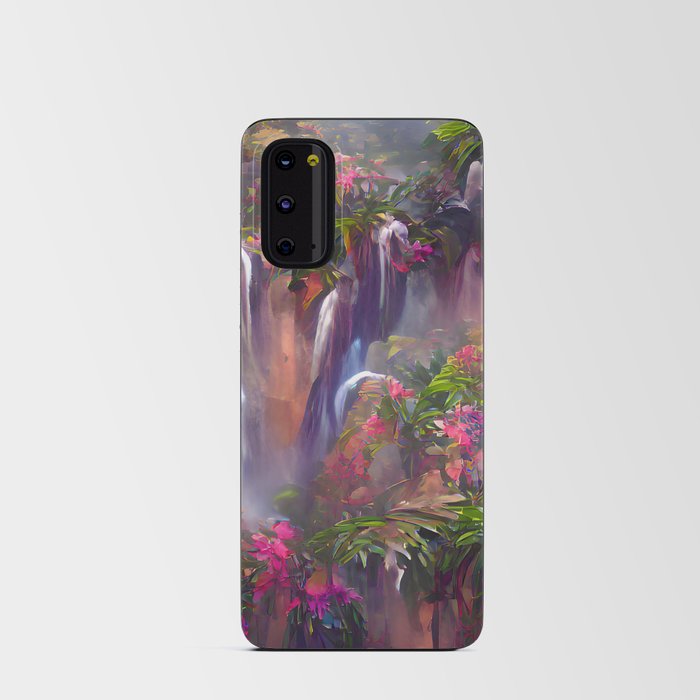 "Trippy Jungle #4" • Unique Boho Semi-Abstract Nature Art  • Perfect For Tripping/Stoner Room Android Card Case
