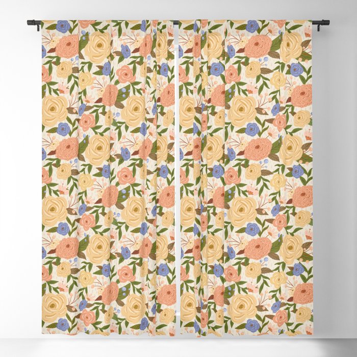 Secret Garden - Buttercream Blackout Curtain