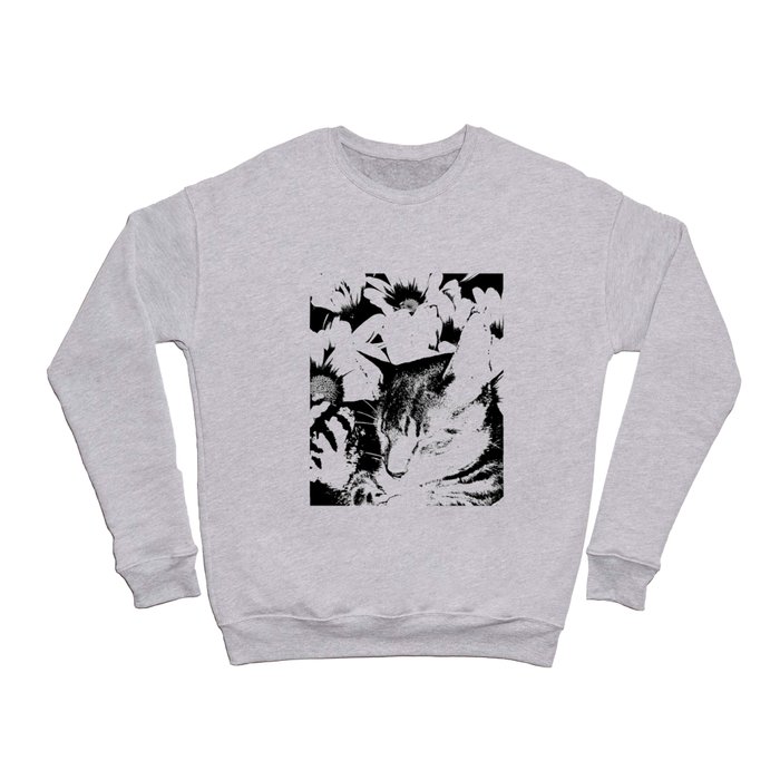 Black and white kitty Garden Crewneck Sweatshirt