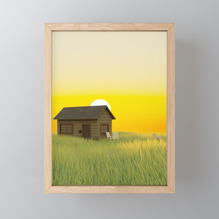 Countryside Sunrise Framed Mini Art Print
