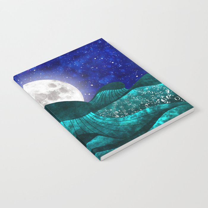 On the ocean at the magical night Notebook