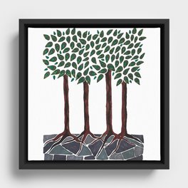 A Walk in the Woods Framed Canvas