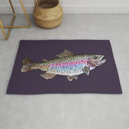 Rainbow Trout Drawing  Rug