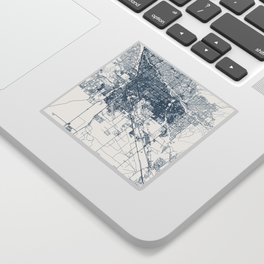 USA, Tucson - Minimal City Map - Mancave Gift Sticker