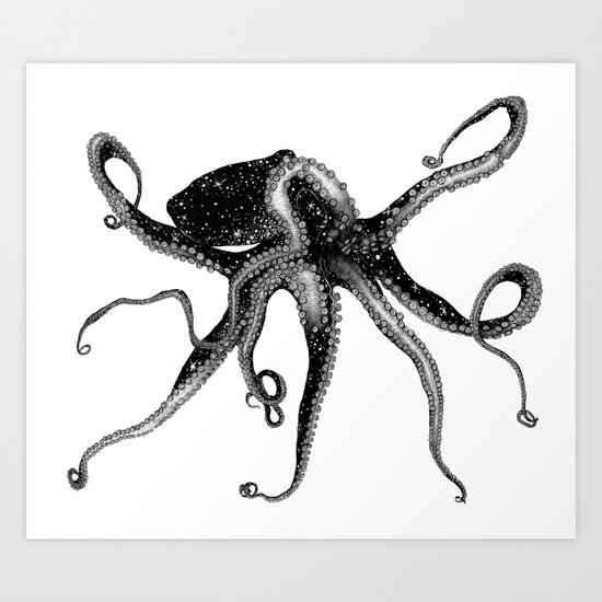 Cosmic Octopus Art Print