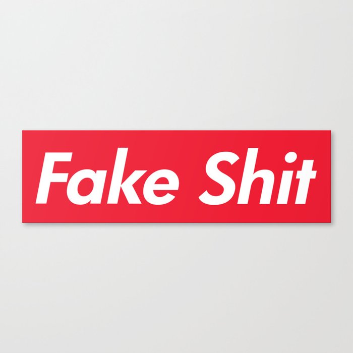 Fake Shit Supreme Rip Off Canvas Print By Owenthehyooman Society6