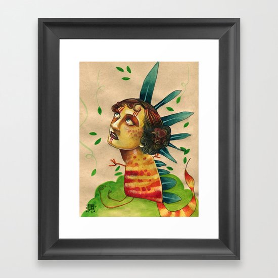 FALLING LEAVES Framed Art Print