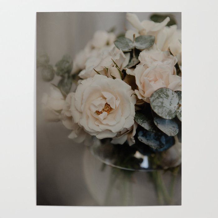 Watercolor rose Sticker Poster