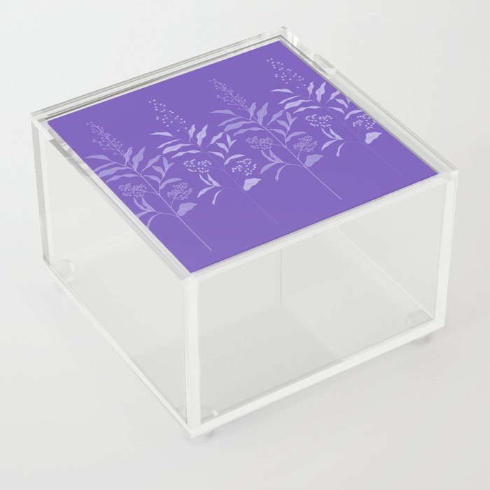 Purple Wildflowers Acrylic Box