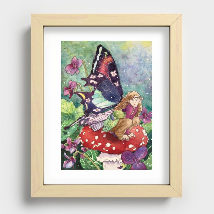 The Violet Faery Recessed Framed Print