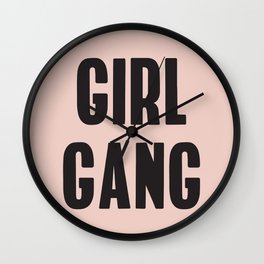 Girl Gang Feminist Art Wall Clock